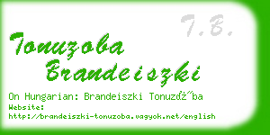 tonuzoba brandeiszki business card